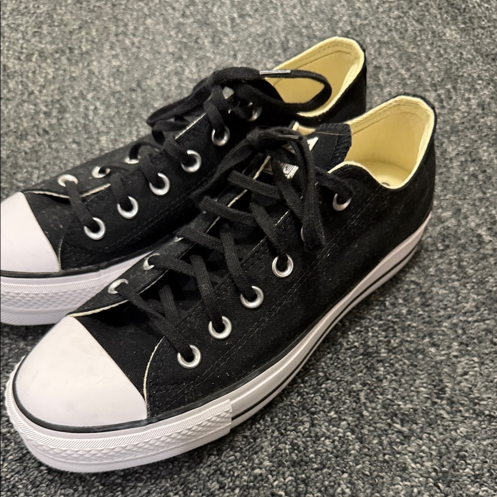 Black Platform Converse Sneakers